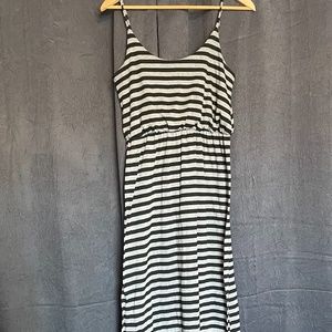Women's Espresso Striped Maxi Dress Size Small